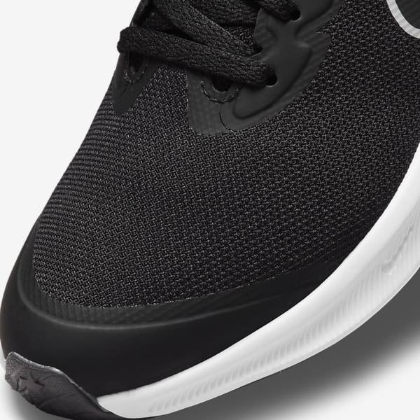 Nike Star Runner 3 Older Road Dječje Tenisice Za Trčanje Crne Tamno Sive | NK379XHN