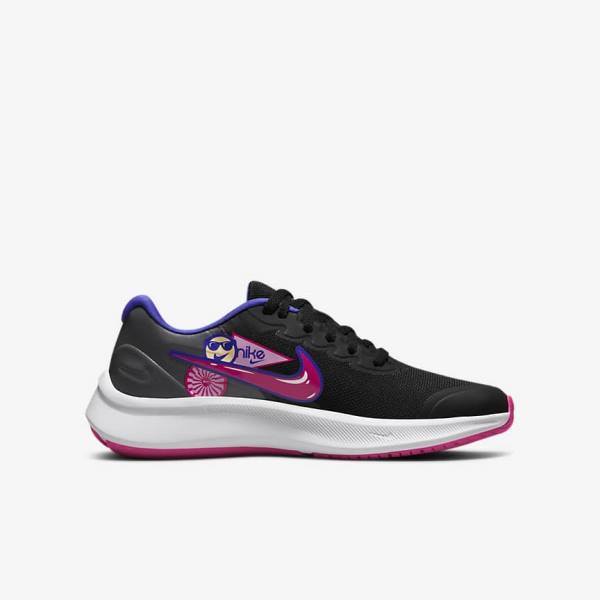 Nike Star Runner 3 SE Older Road Dječje Tenisice Za Trčanje Crne Roze | NK615PWU