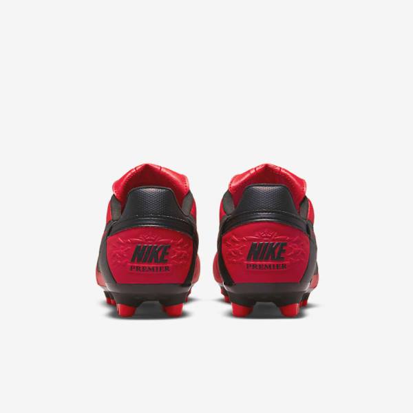 Nike The Premier 3 FG Firm-Grounds Muške Tenisice Za Nogomet Crvene Crne | NK841SAY