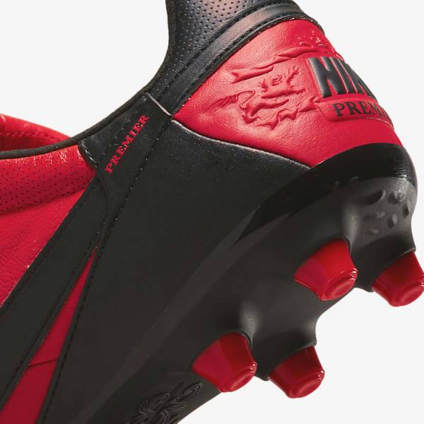 Nike The Premier 3 FG Firm-Grounds Muške Tenisice Za Nogomet Crvene Crne | NK841SAY