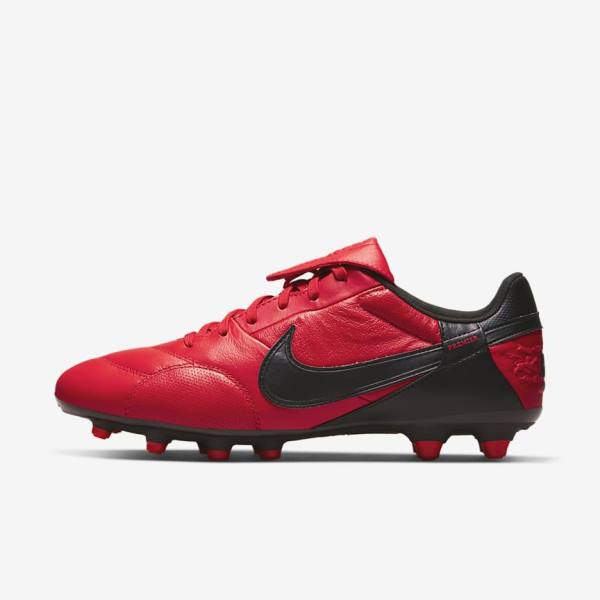 Nike The Premier 3 FG Firm-Grounds Muške Tenisice Za Nogomet Crvene Crne | NK841SAY