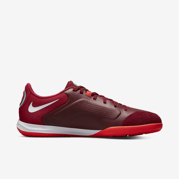 Nike Tiempo Legend 9 Academy IC Indoor-Court Muške Tenisice Za Nogomet Crvene Svijetlo Crvene Bijele | NK162SUM