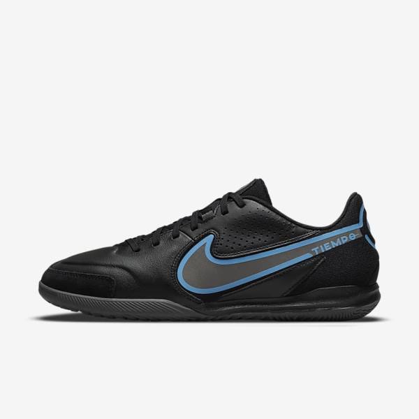 Nike Tiempo Legend 9 Academy IC Indoor-Court Muške Tenisice Za Nogomet Crne Sive | NK298YDW