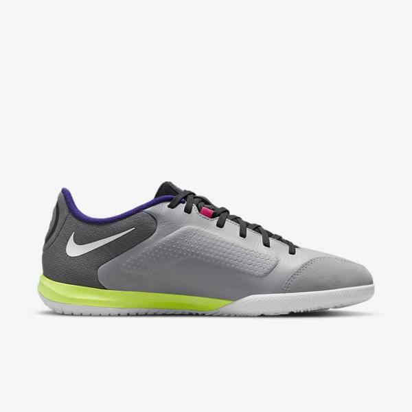 Nike Tiempo Legend 9 Academy IC Indoor-Court Muške Tenisice Za Nogomet Svijetlo Sive Bijele | NK475AVC