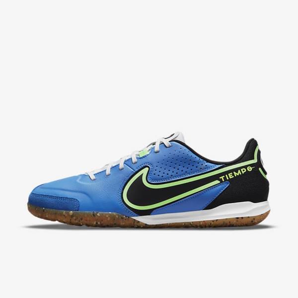 Nike Tiempo Legend 9 Academy IC Indoor-Court Muške Tenisice Za Nogomet Svijetlo Plave Svijetlo Zelene Smeđe Crne | NK879LTN