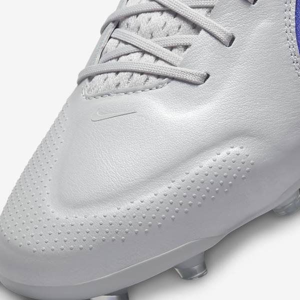 Nike Tiempo Legend 9 Elite FG Firm-Ground Ženske Tenisice Za Nogomet Sive Plave | NK103TLF