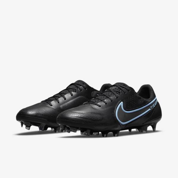 Nike Tiempo Legend 9 Elite FG Firm-Ground Muške Tenisice Za Nogomet Crne Sive | NK179WCN