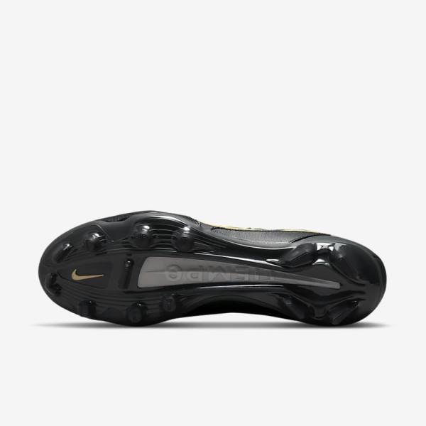 Nike Tiempo Legend 9 Pro FG Firm-Ground Ženske Tenisice Za Nogomet Crne Tamno Sive Metalne Zlatne Metalne Tamno Sive | NK076XER