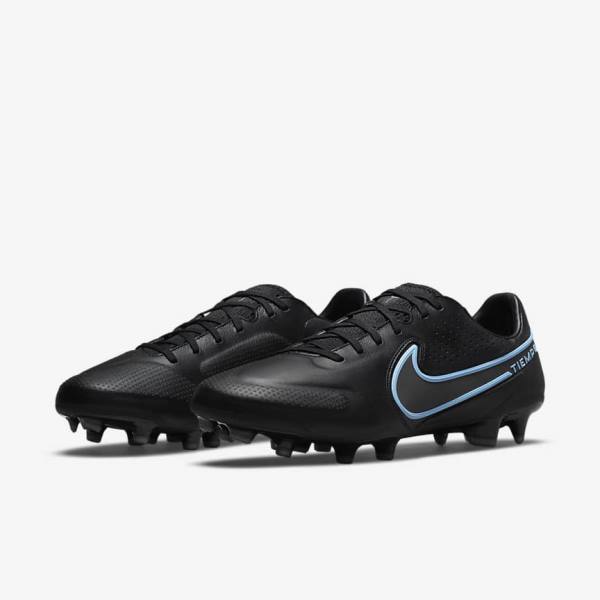 Nike Tiempo Legend 9 Pro FG Firm-Ground Ženske Tenisice Za Nogomet Crne Sive | NK627CBS