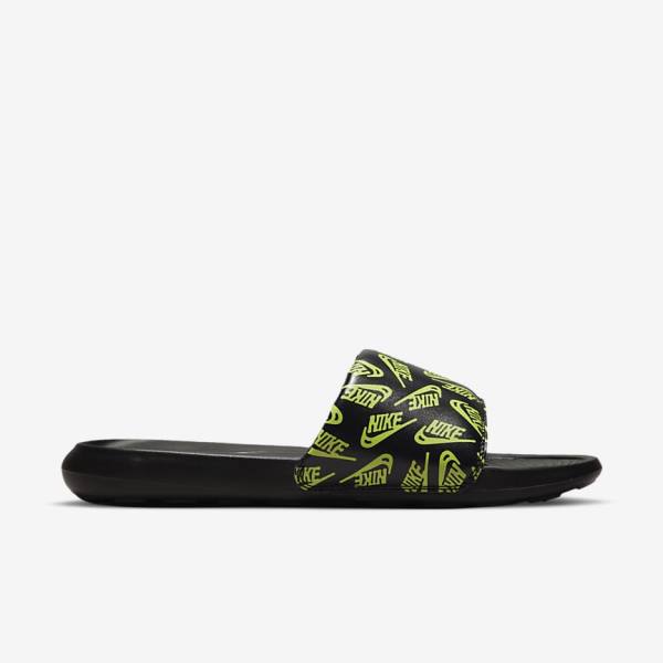 Nike Victori One Printed Muške Natikače Crne | NK513QCT