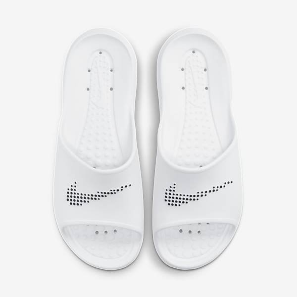 Nike Victori One Shower Muške Natikače Bijele Crne | NK206LWX