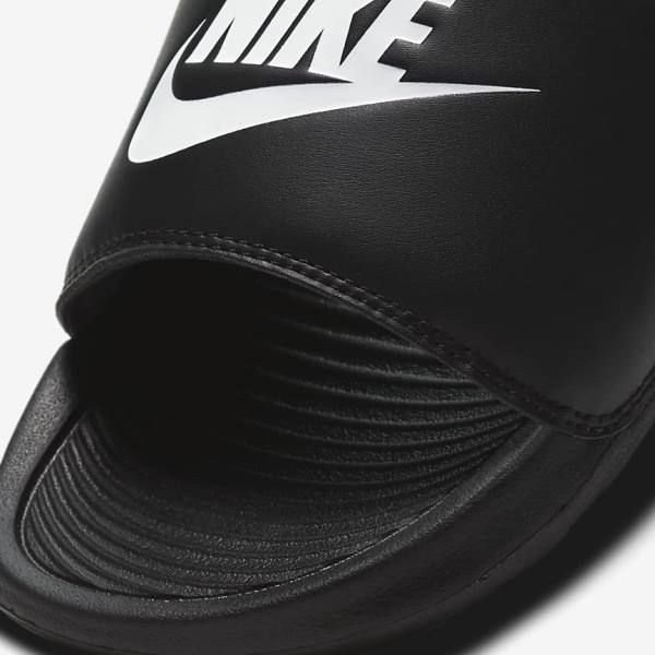 Nike Victori One Ženske Natikače Crne Bijele | NK645JKT