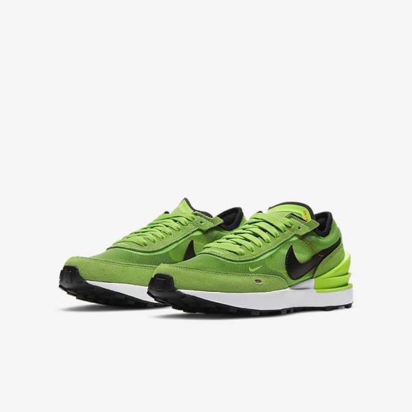 Nike Waffle One Older Dječje Tenisice Zelene Crvene Crne | NK716VTP