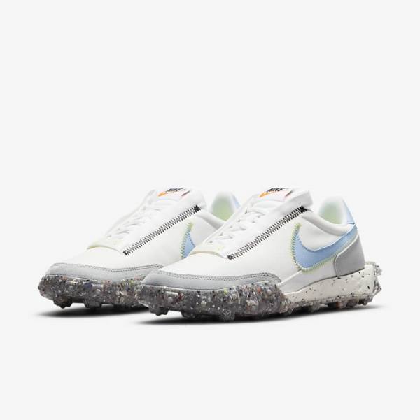 Nike Waffle Racer Crater Ženske Tenisice Bijele Svijetlo Limun | NK567UCX