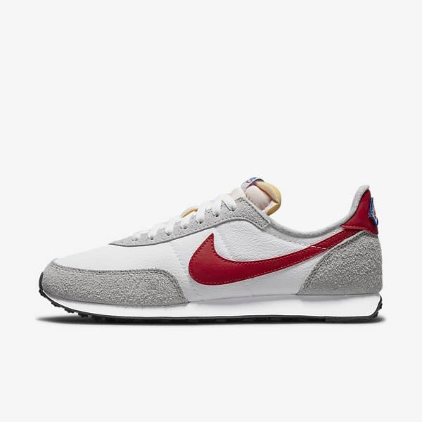 Nike Waffle Trainer 2 Muške Tenisice Bijele Svijetlo Sive Kraljevska Plava Crvene | NK140AHS