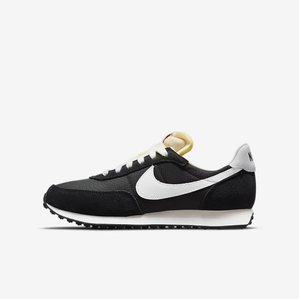 Nike Waffle Trainer 2 Older Dječje Tenisice Crne Narančaste Bijele | NK406XOA