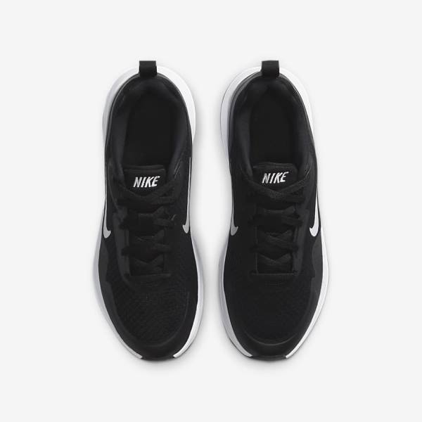 Nike WearAllDay Older Dječje Tenisice Crne Bijele | NK479SCO