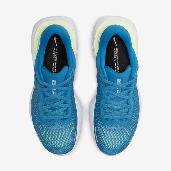 Nike ZoomX Invincible Run Flyknit Road Muške Tenisice Za Trčanje Plave Svijetlo Zelene Sive Bijele | NK132SHV