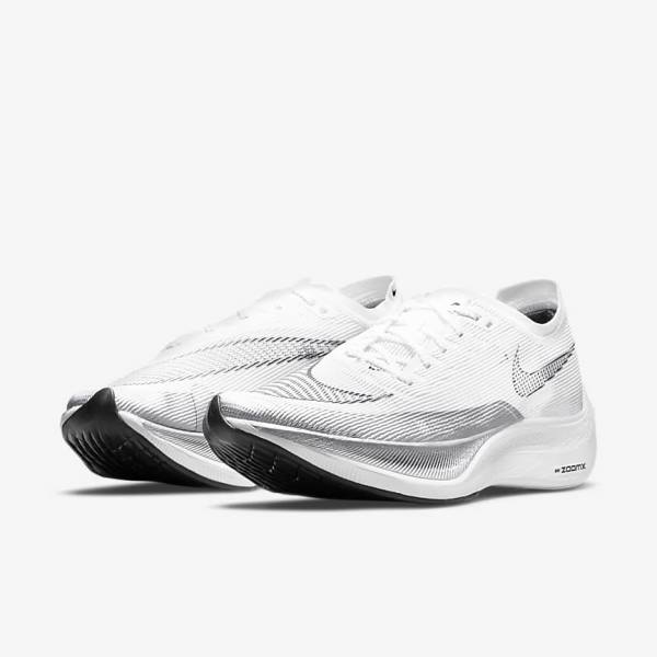 Nike ZoomX Vaporfly Next% 2 Road Racing Muške Tenisice Za Trčanje Crne Metalne Zlatne Bijele | NK324JNX