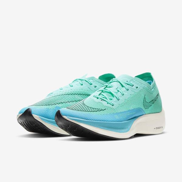 Nike ZoomX Vaporfly Next% 2 Road Racing Ženske Tenisice Za Trčanje Bijele Metalne Srebrne Crne | NK437JQV