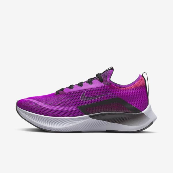 Nike Zoom Fly 4 Road Ženske Tenisice Za Trčanje Bijele Zelene Platine | NK853UVL