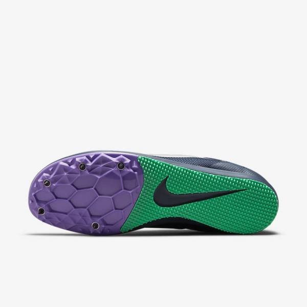 Nike Zoom Rival D 10 Athletics Distance Spikes Muške Tenisice Za Trčanje Obsidijanske Tirkizne Metalne Srebrne | NK704CRH