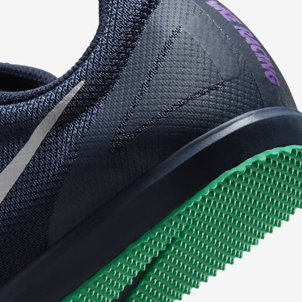 Nike Zoom Rival D 10 Athletics Distance Spikes Muške Tenisice Za Trčanje Obsidijanske Tirkizne Metalne Srebrne | NK704CRH