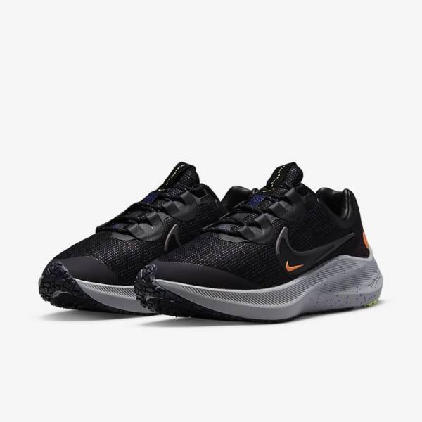 Nike Zoom Winflo 8 Shield Weatherised Road Ženske Tenisice Za Trčanje Crne Narančaste Ljubičaste | NK016ICZ