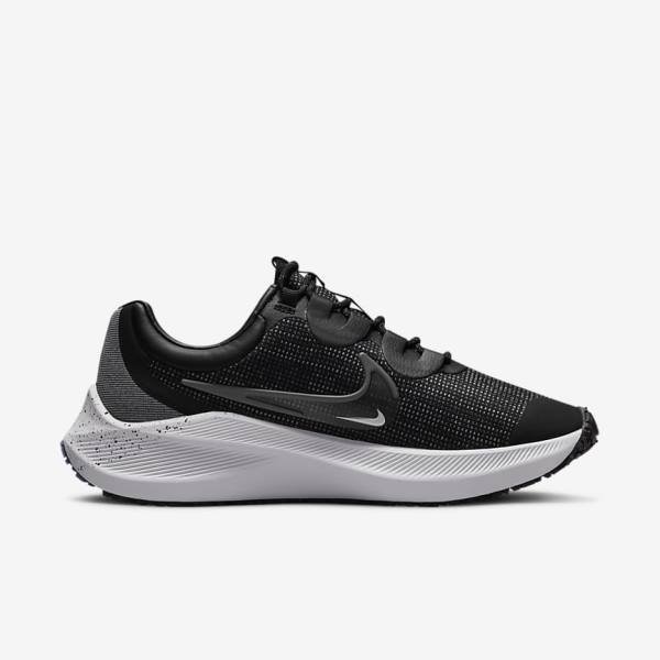 Nike Zoom Winflo 8 Shield Weatherised Road Ženske Tenisice Za Trčanje Crne Metalne Srebrne Plave Sive | NK061GEB