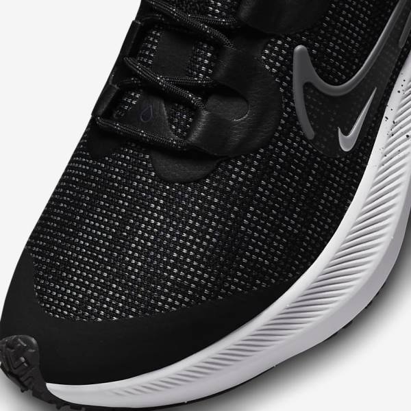 Nike Zoom Winflo 8 Shield Weatherised Road Ženske Tenisice Za Trčanje Crne Metalne Srebrne Plave Sive | NK061GEB