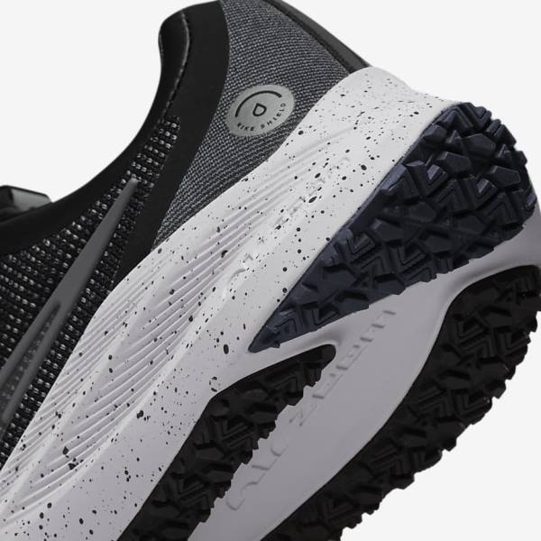 Nike Zoom Winflo 8 Shield Weatherised Road Ženske Tenisice Za Trčanje Crne Metalne Srebrne Plave Sive | NK061GEB