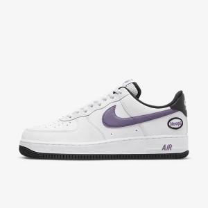 Nike Air Force 1 07 LV8 Muške Tenisice Bijele Crne Bijele Ljubičaste | NK809SQF