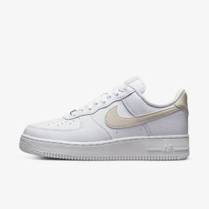 Nike Air Force 1 07 Next Nature Ženske Tenisice Bijele Metalne Zlatne Svijetlo Smeđe | NK560ZBY