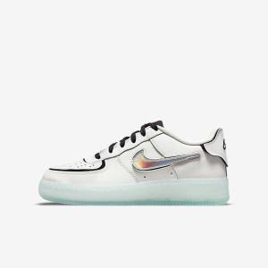 Nike Air Force 1-1 Older Dječje Tenisice Bijele Crne Crvene Visebojne | NK684PTQ