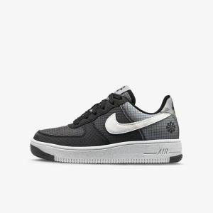 Nike Air Force 1 Crater Older Dječje Tenisice Crne Bijele | NK532NIW