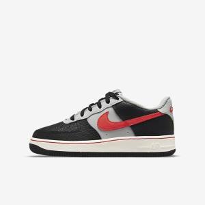 Nike Air Force 1 EMB Older Dječje Tenisice Crne Sive Crvene | NK529YMV