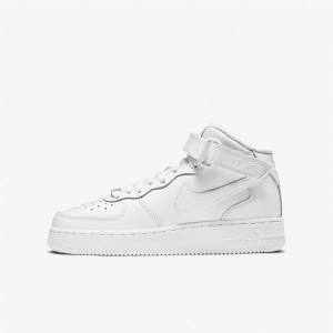 Nike Air Force 1 Mid LE Older Dječje Tenisice Bijele | NK089IPJ