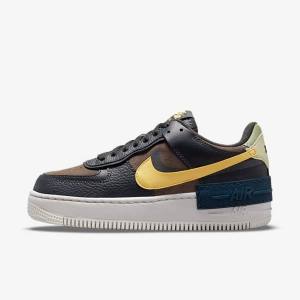 Nike Air Force 1 Shadow Ženske Tenisice Zelene Bijele Zlatne | NK561BXQ