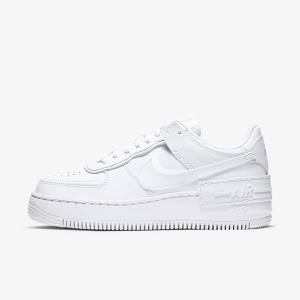 Nike Air Force 1 Shadow Ženske Tenisice Bijele | NK605TPW