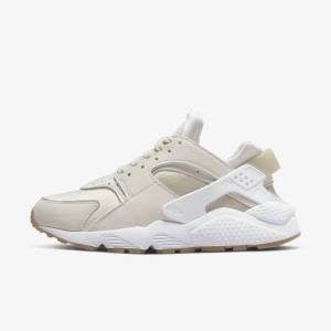 Nike Air Huarache Ženske Tenisice Kaki Boja Svijetlo Smeđe Bijele | NK794JBT