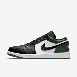 Nike Air Jordan 1 Low Muške Tenisice Zelene Bijele Crne | NK491ELF