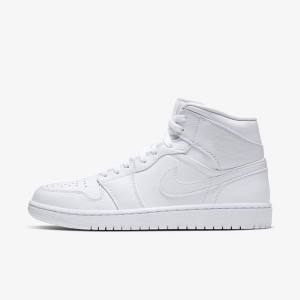 Nike Air Jordan 1 Mid Muške Tenisice Bijele | NK396DCQ