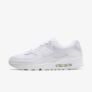 Nike Air Max 90 Muške Tenisice Bijele Sive Bijele | NK068EFP