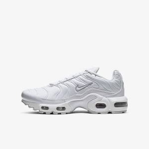 Nike Air Max Plus Older Dječje Tenisice Bijele Metalne Srebrne Bijele | NK092LDV