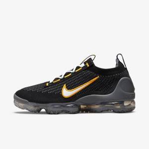 Nike Air VaporMax 2021 FK Muške Tenisice Crne Zlatne Tamno Sive Bijele | NK971MOG