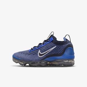 Nike Air VaporMax 2021 FK Older Dječje Tenisice Kraljevska Plava Bijele Tamno Sive Crne | NK735RHG