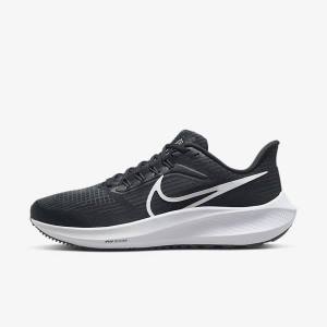 Nike Air Zoom Pegasus 39 Road Ženske Tenisice Za Trčanje Crne Tamno Sive Bijele | NK148UJO