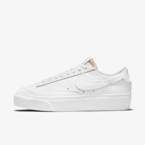 Nike Blazer Low Platform Ženske Tenisice Bijele | NK679ZUS