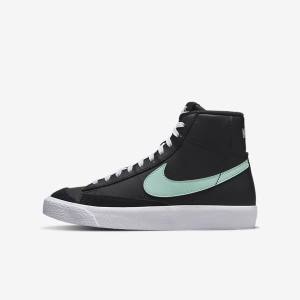 Nike Blazer Mid 77 Older Dječje Tenisice Crne Bijele Menta | NK204LNI