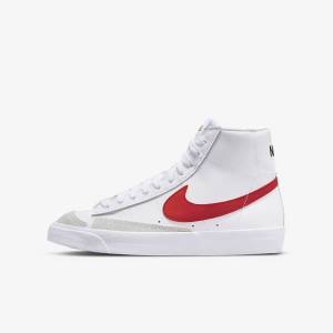 Nike Blazer Mid 77 Older Dječje Tenisice Bijele Plave Crne Crvene | NK580SXB